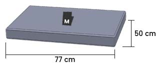 Coussin à mémoire de forme - Taille M - 50 cm x 77 cm