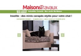 Maison & Travaux parle de Giusypop - Insolite : des mini canapés stylés pour votre chat !